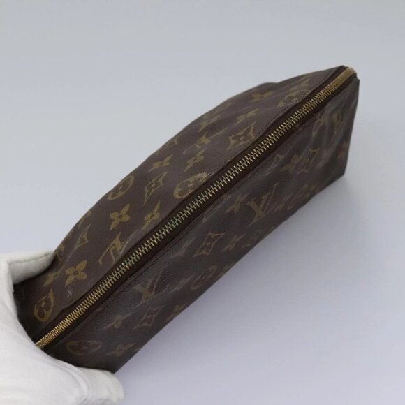 LOUIS VUITTON Monogram Trousse Demi Ronde Cosmetic Pouch M47520 LV Auth 112798 - Picture 10 of 16